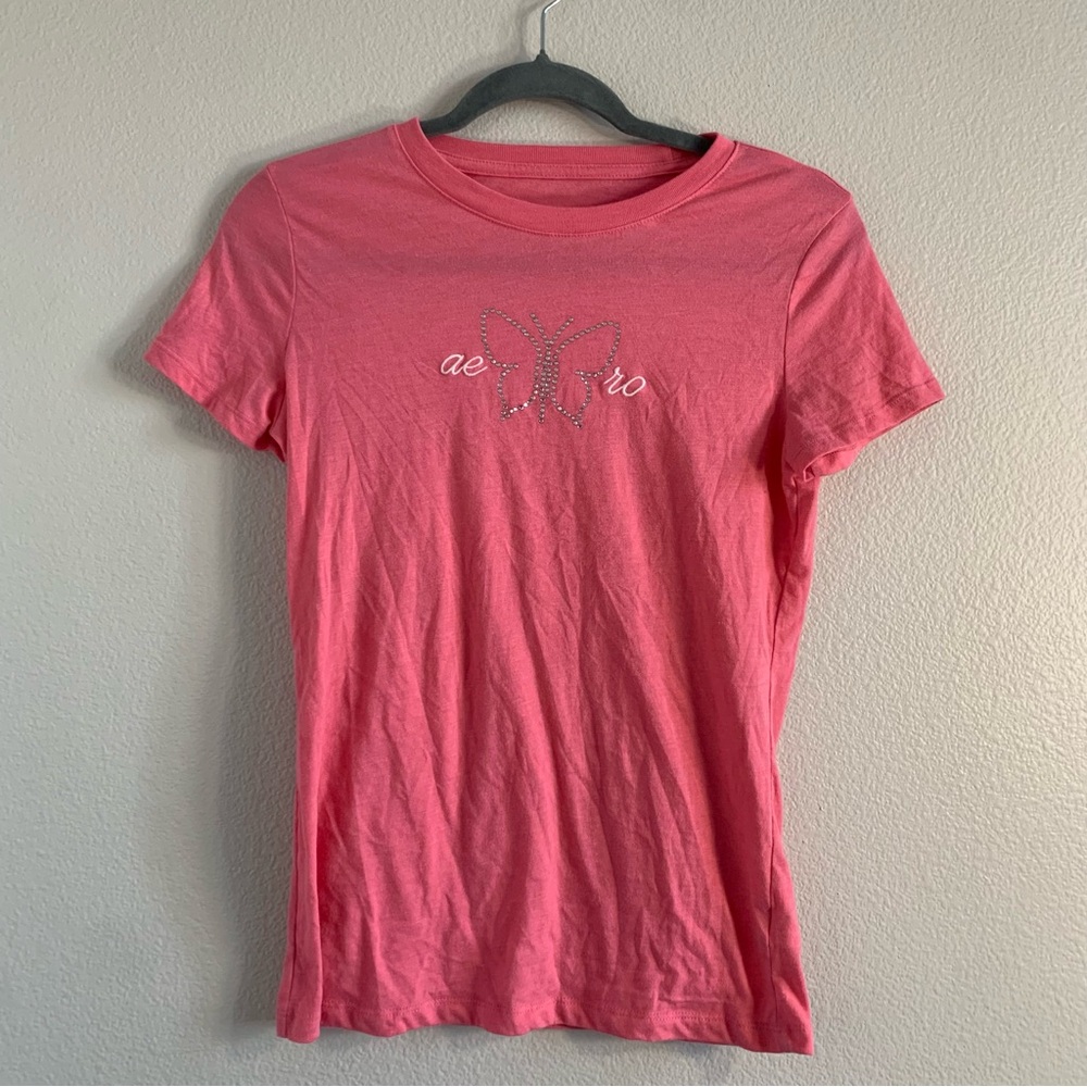 Aeropostale Pink Fitted Short Sleeve Tee